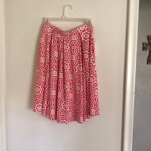 Lularoe red and white skirt